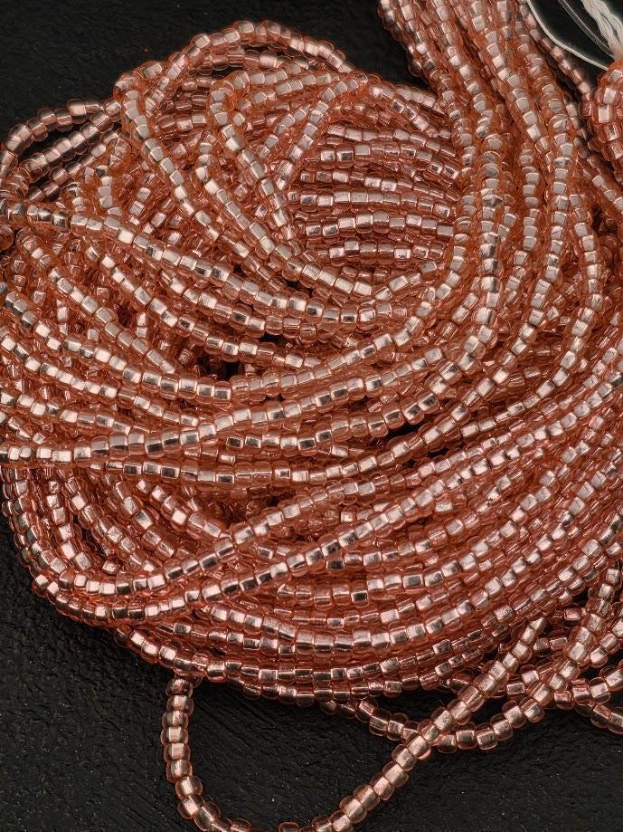 Translucent Light Pink Solgel | Size 11 | Half-Hank (12" 6-String) | Preciosa-Ornela Glass Seed Beads | Czech Seed Beads