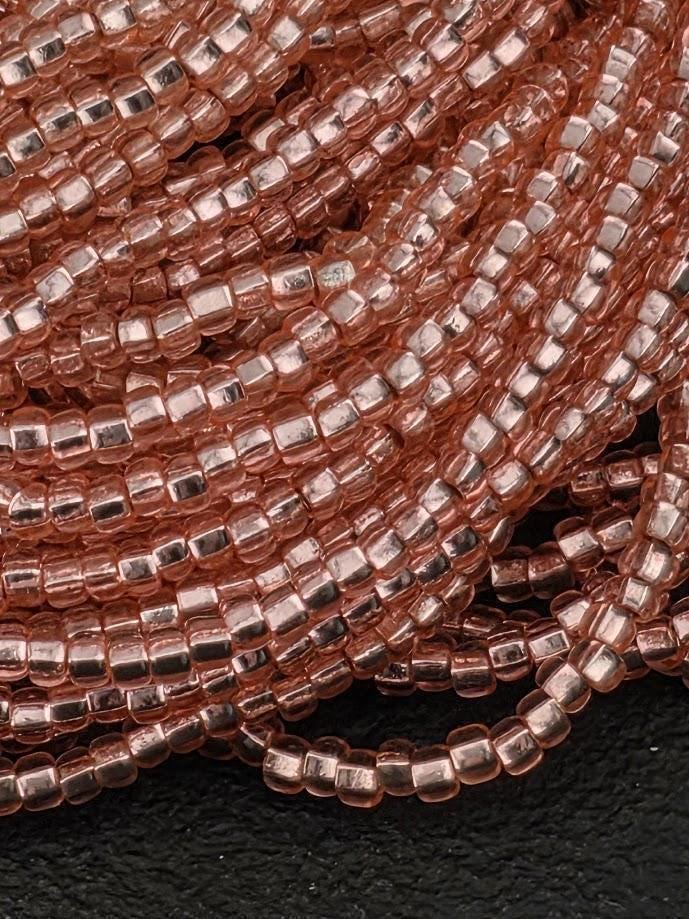 Translucent Light Pink Solgel | Size 11 | Half-Hank (12" 6-String) | Preciosa-Ornela Glass Seed Beads | Czech Seed Beads