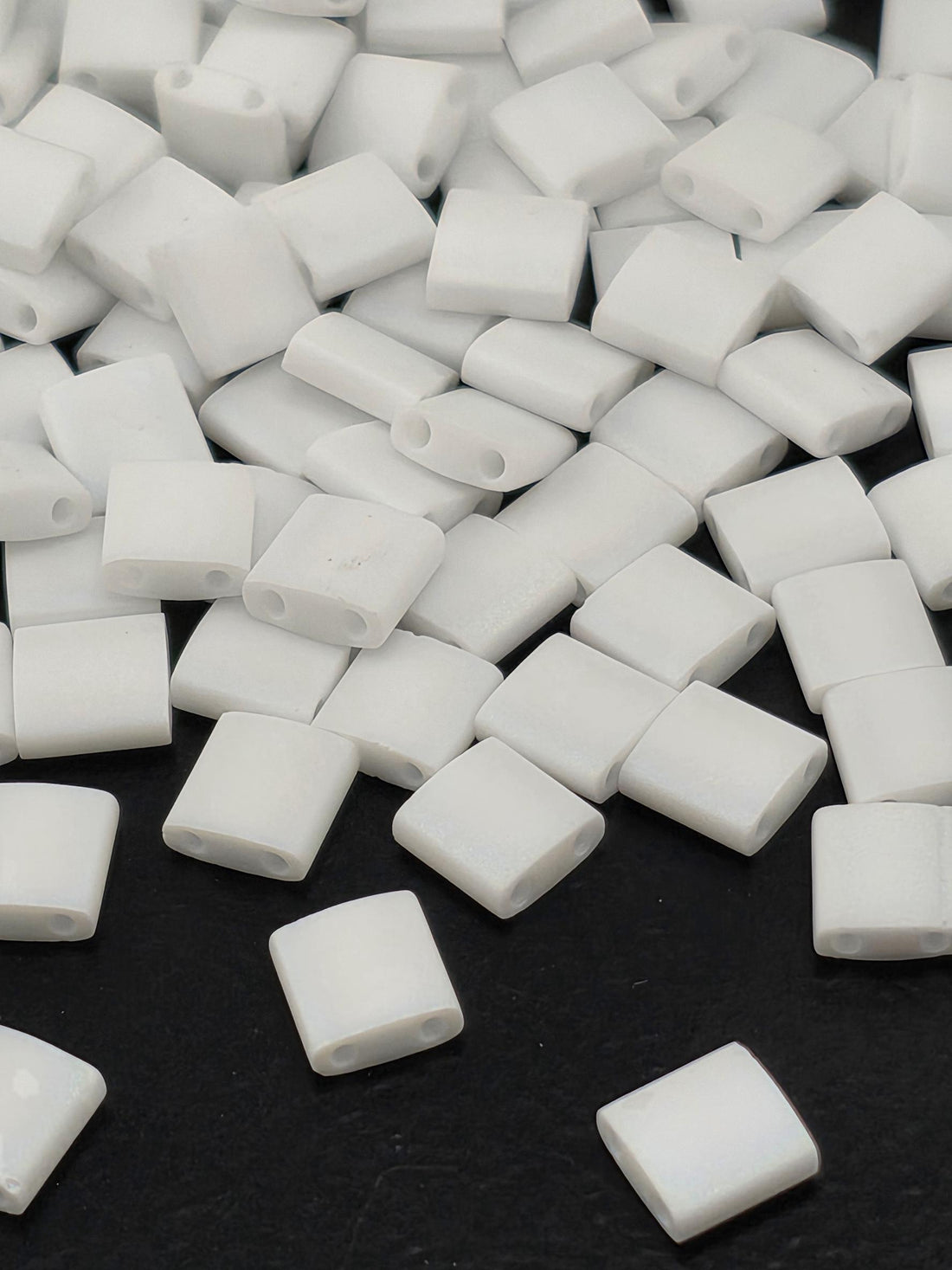 TL0402FR-Miyuki Tila Beads:White O/MA/R (7.5g pkg)