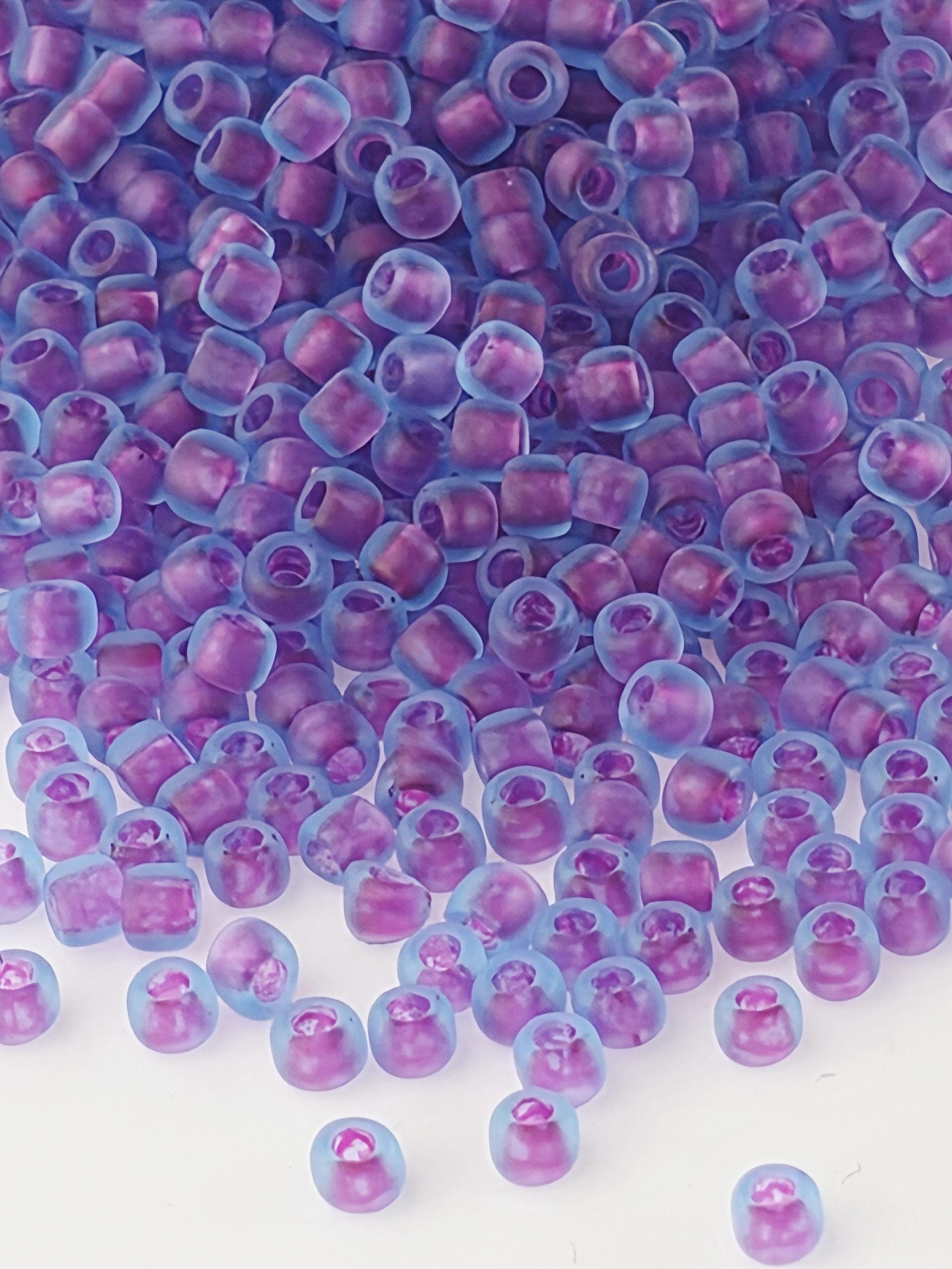 Toho Frosted & Transparent Color Lined Collection: 8 Colors Included