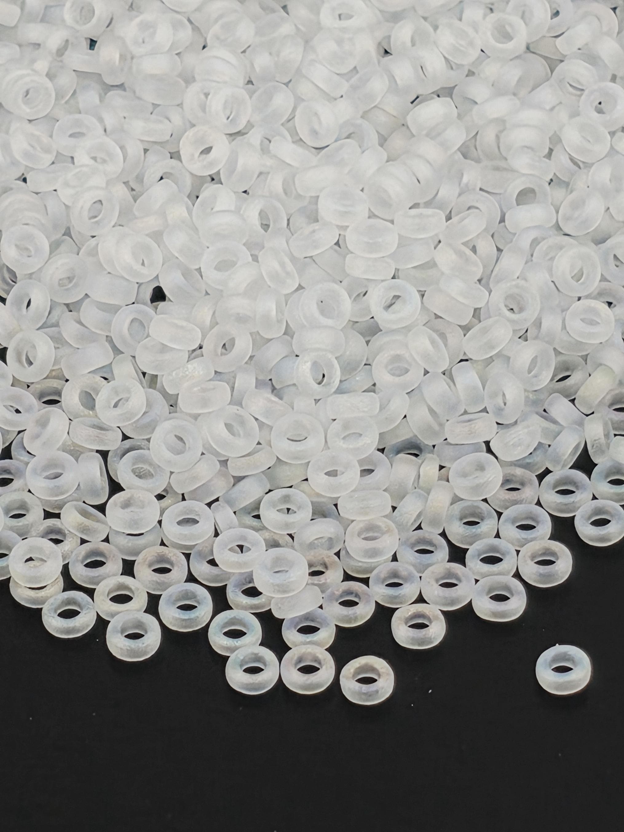 Translucent Matte Rainbow Spacer Beads: Crystal Miyuki (2.2mm, 7g)