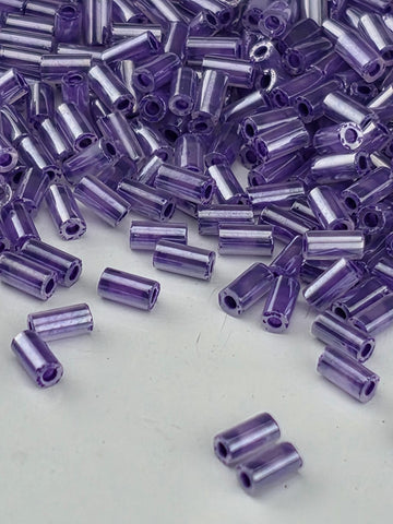 TOHO Bugle #1 (3mm) Ceylon Gladiola 2.5 Tube | Japanese Seed Beads | Bead Weaving Embroidery Supply | DIY Jewelry