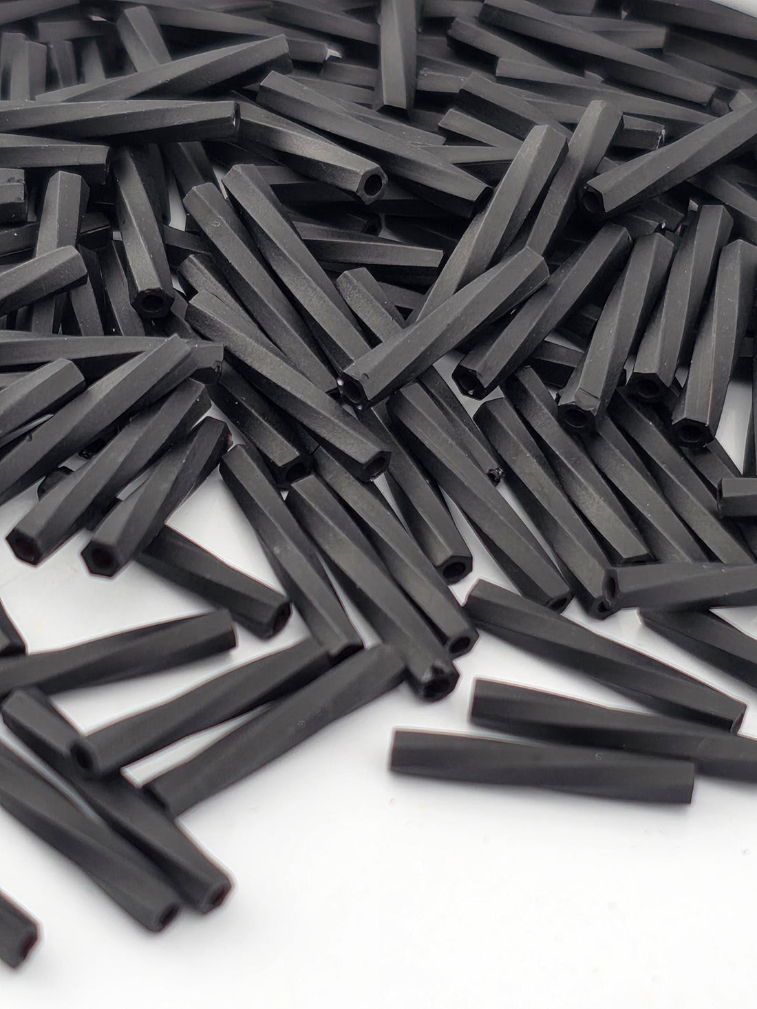 Miyuki Twisted Bugles 2x12 Black Opaque Matte Size 2x12mm | Japanese Seed Beads | Bead Weaving Embroidery Supply | DIY Jewelry