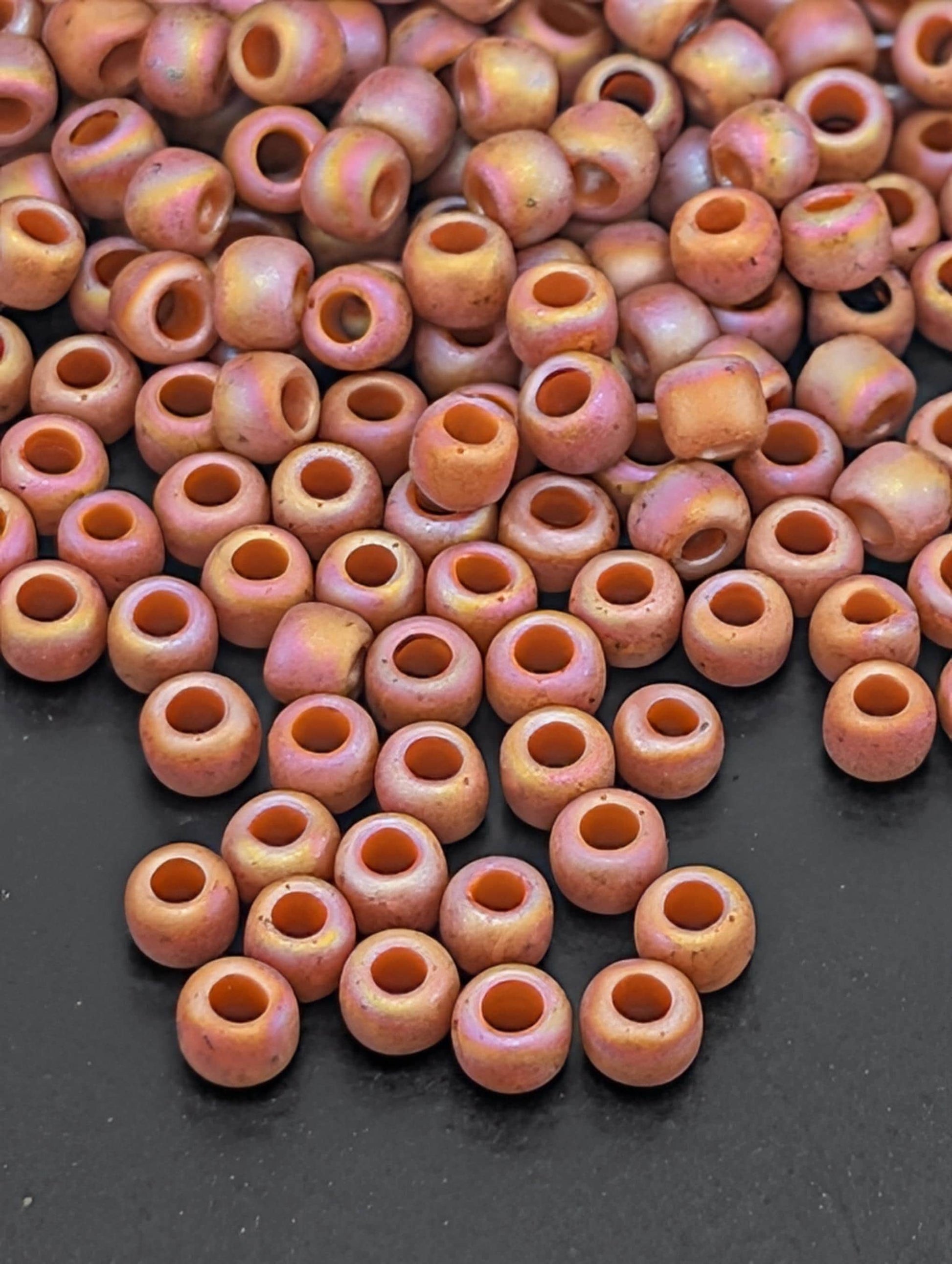 Semi Glazed Rainbow - Orange Size 8/0 Toho Round 2.5" tube | Japanese Seed Beads | Bead Weaving Embroidery Supply | DIY Jewelry