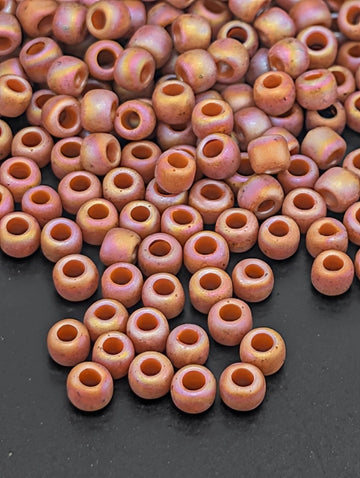 Semi Glazed Rainbow - Orange Size 8/0 Toho Round 2.5" tube | Japanese Seed Beads | Bead Weaving Embroidery Supply | DIY Jewelry