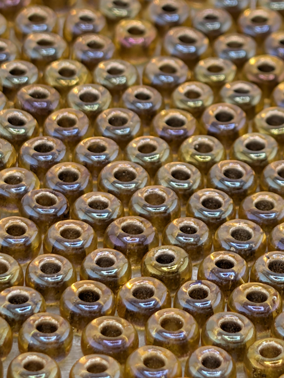 6-1126:Amber/Amber ICL*-Miyuki Rocaille 6/0 (20g pkg ~240 pcs)