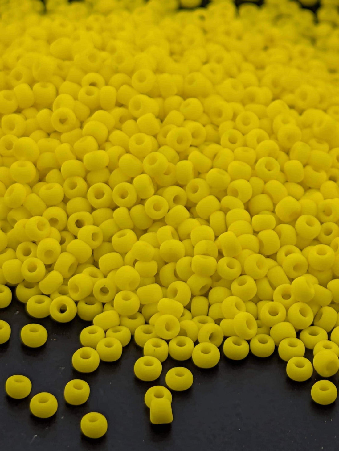 1973SB Opaque Matte Yellow 11/0 Round Matsuno Seed Beads (15g, ~1650 pcs) | Japanese Seed Beads | Bead Weaving Embroidery Supply