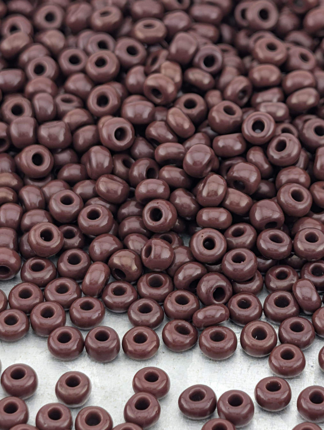 Opaque Dark Brown | Size 8 | 15g | Preciosa-Ornela Glass Seed Beads | Czech Seed Beads | Bead Weaving Embroidery Supply | DIY Jewelry