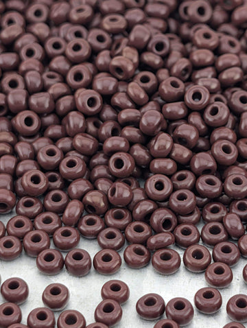 Opaque Dark Brown | Size 8 | 15g | Preciosa-Ornela Glass Seed Beads | Czech Seed Beads | Bead Weaving Embroidery Supply | DIY Jewelry