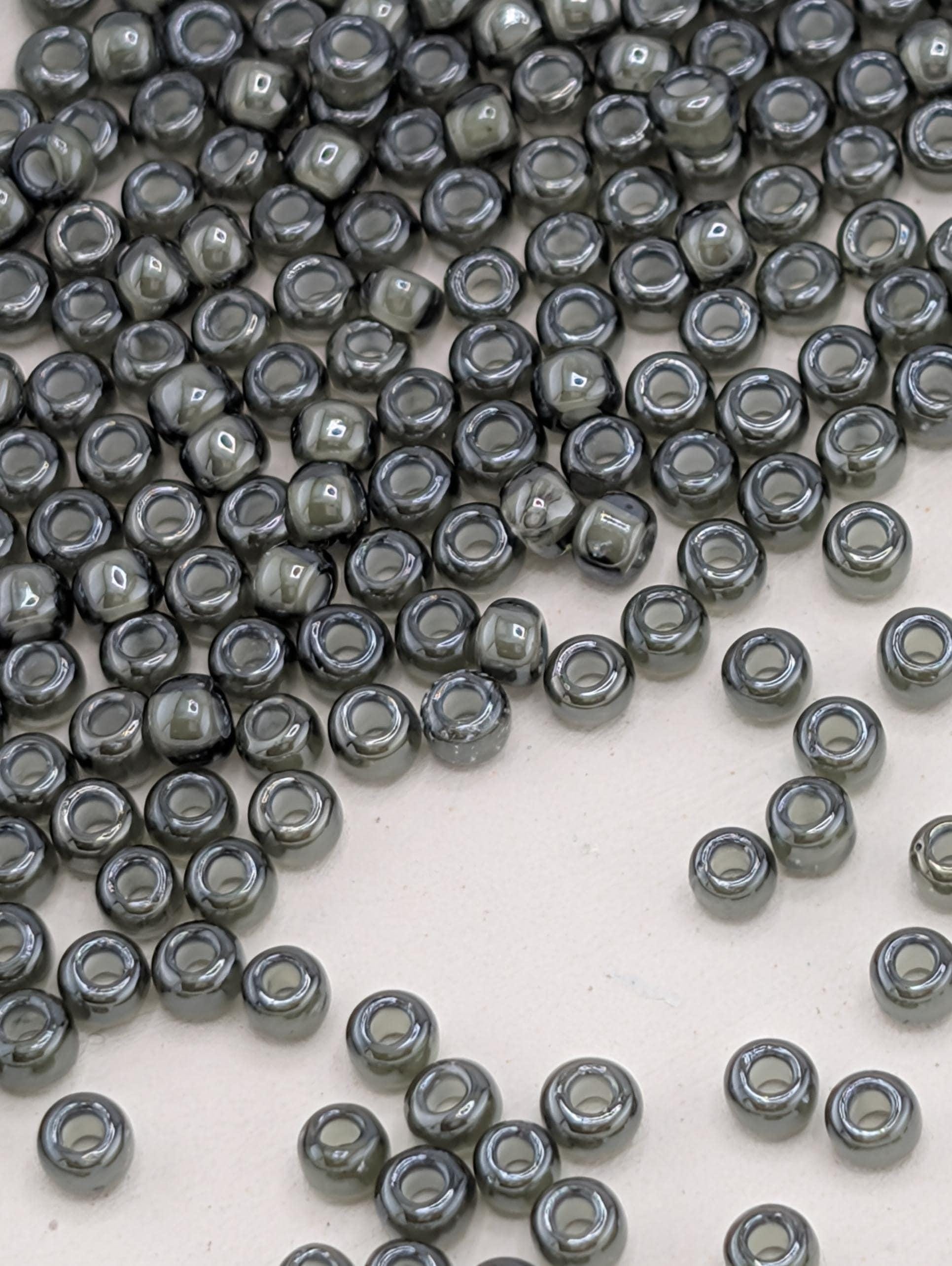 Inside-Color Black Diamond/White-Lined Size 11/0 Toho Round 2.5" tube | Japanese Seed Beads | Bead Weaving Embroidery Supply | DIY Jewelry