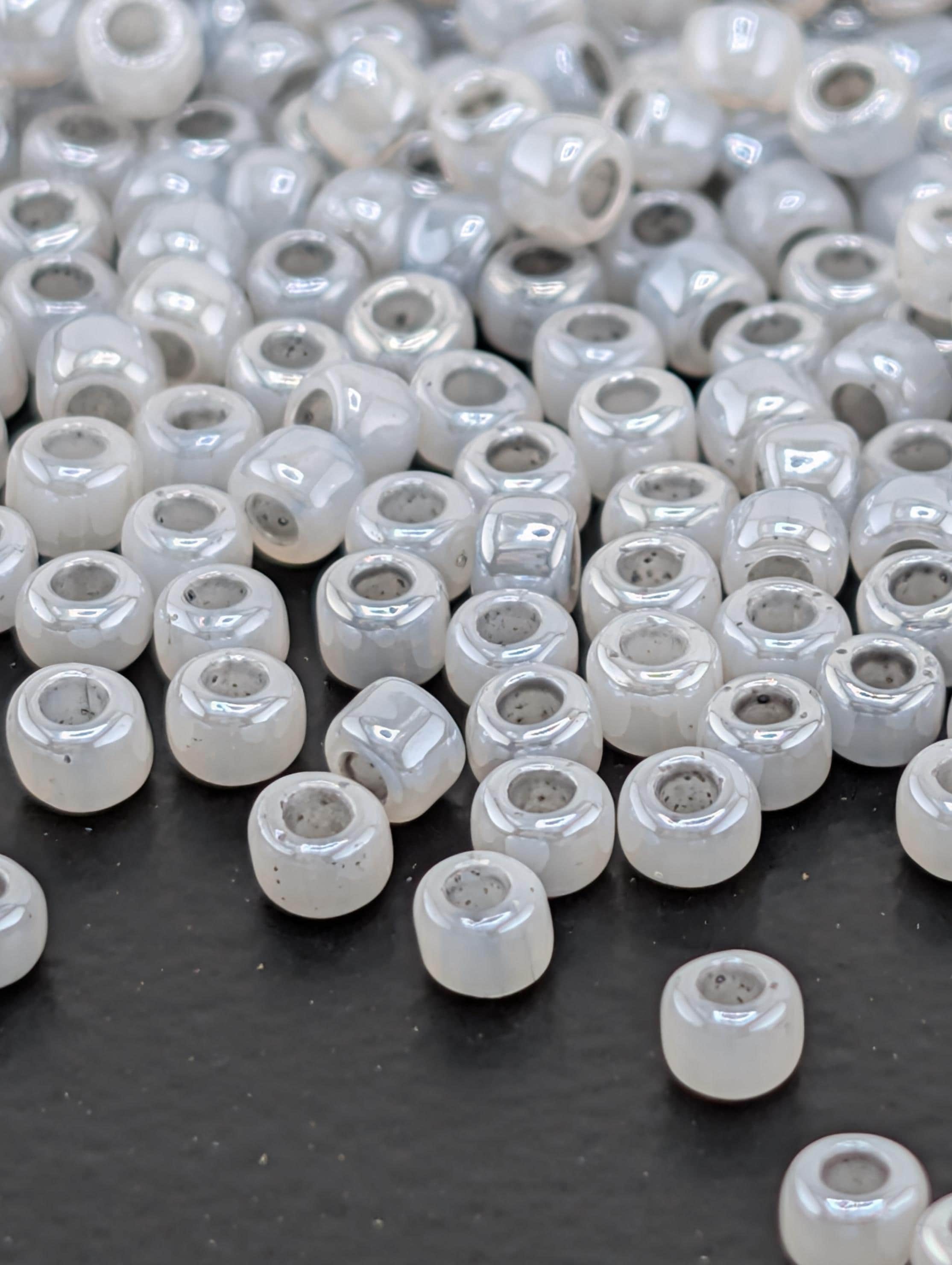8238SB Opaque Ceylon Pastel Grey 8/0 Matsuno Seed Beads (15g, ~600 pcs) | Japanese Seed Beads | Bead Weaving Embroidery Supply | DIY Jewelry