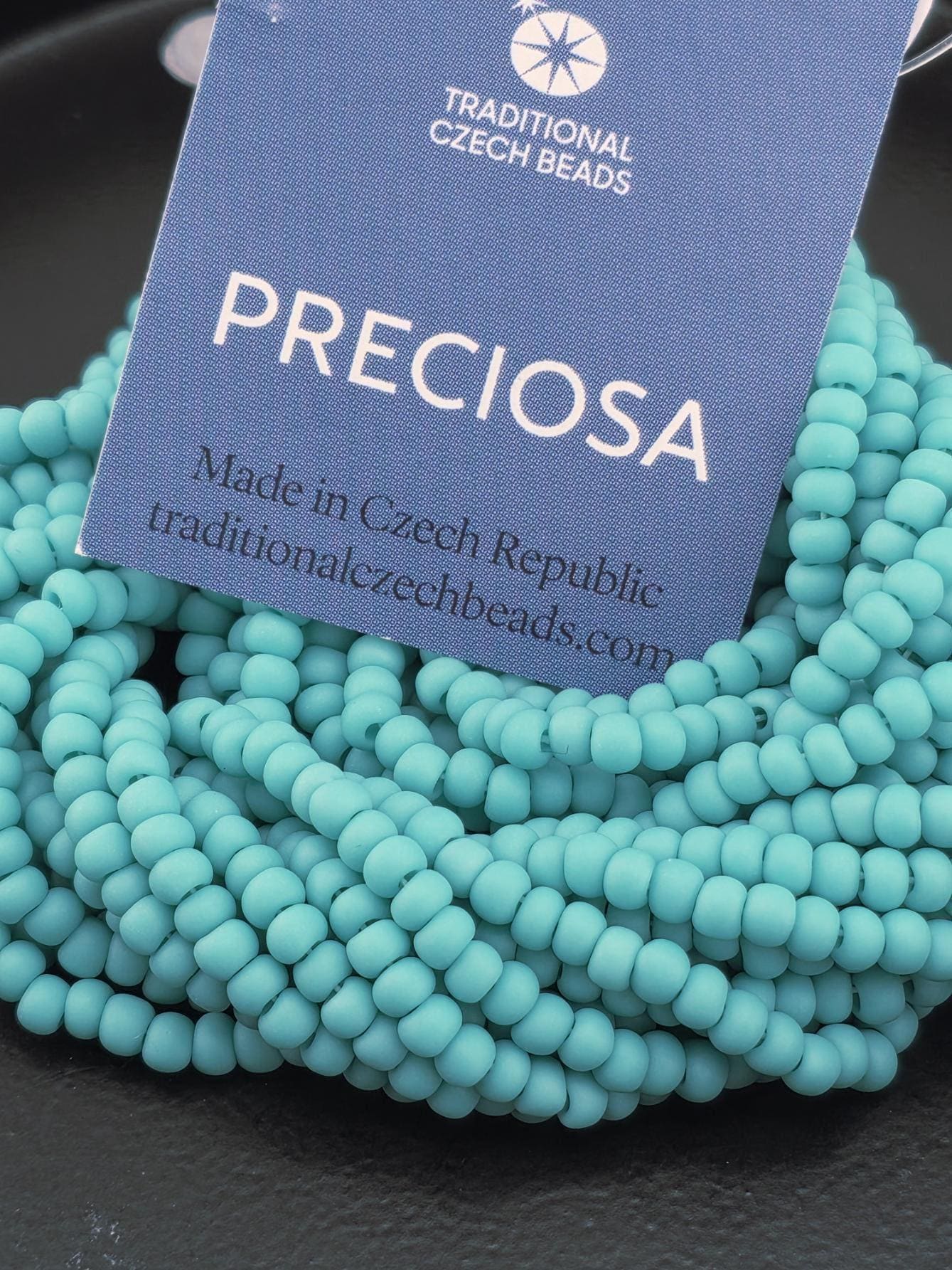 Opaque Green Turquoise Matte | Size 8 | 15g | Preciosa-Ornela Glass Seed Beads