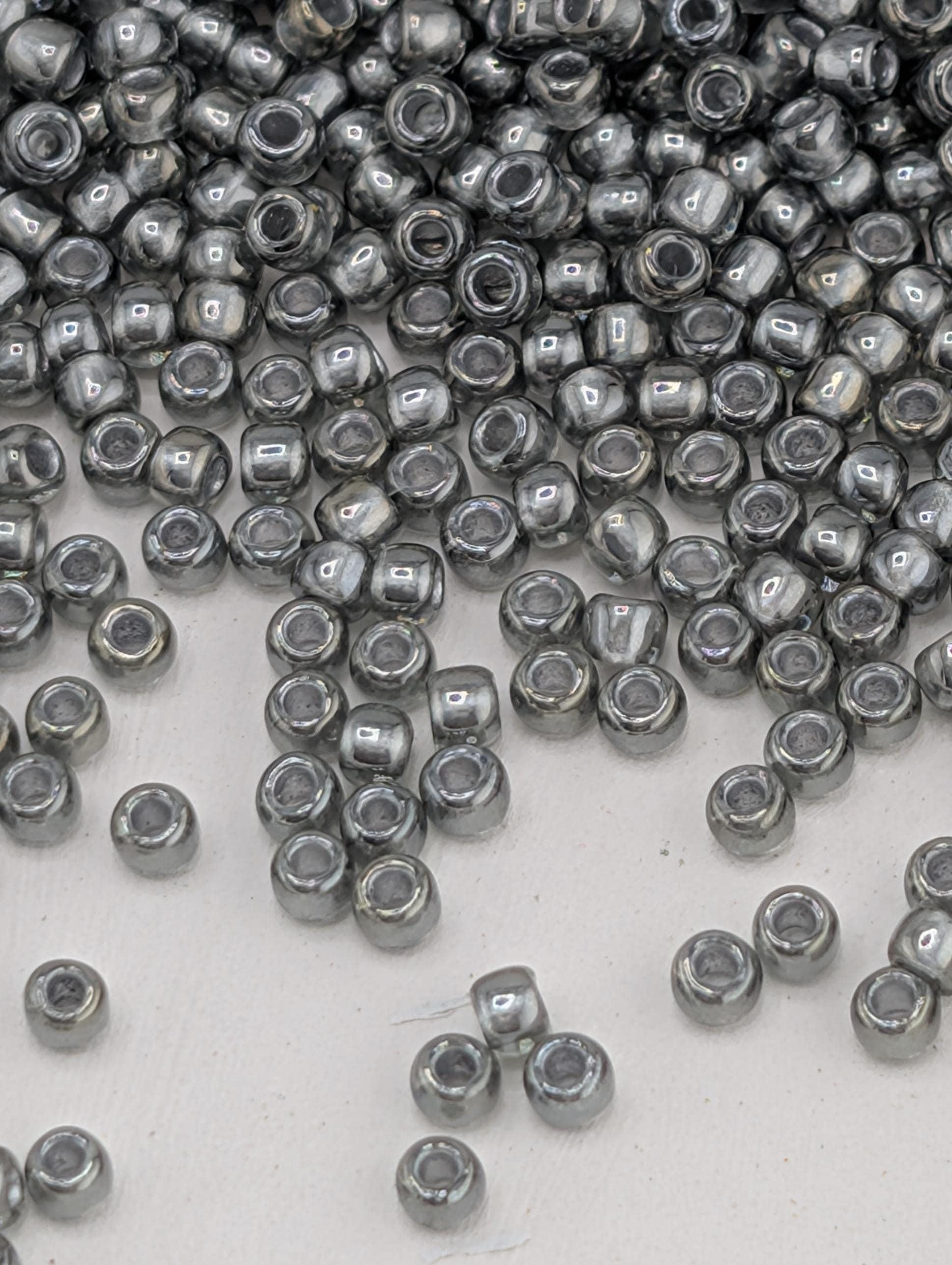 Silver-Lined Black Diamond Size 11/0 Toho Round 2.5" tube | Japanese Seed Beads | Bead Weaving Embroidery Supply | DIY Jewelry