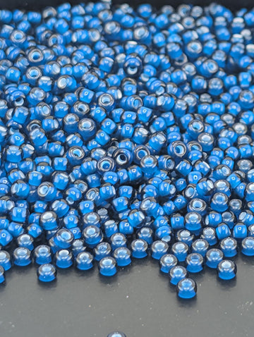 Transparent Dark Aquamarine | Size 11 | 15g | Preciosa-Ornela Glass Seed Beads | Czech Seed Beads | Bead Weaving Embroidery Supply