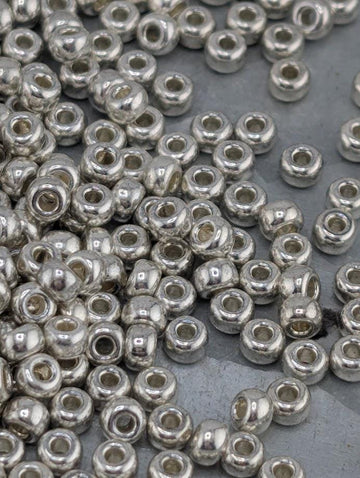 Silver Galvanized Miyuki Rocaille Size 8/0 (20g pkg) | Japanese Seed Beads | Bead Weaving Embroidery Supply | DIY Jewelry