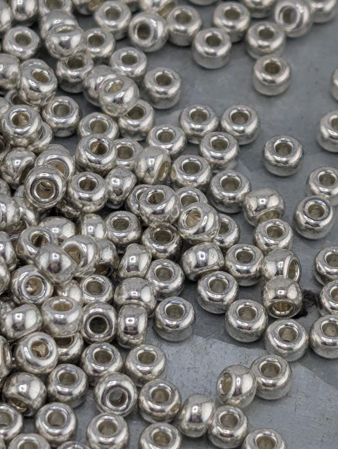 Silver Galvanized Miyuki Rocaille Size 8/0 (20g pkg) | Japanese Seed Beads | Bead Weaving Embroidery Supply | DIY Jewelry