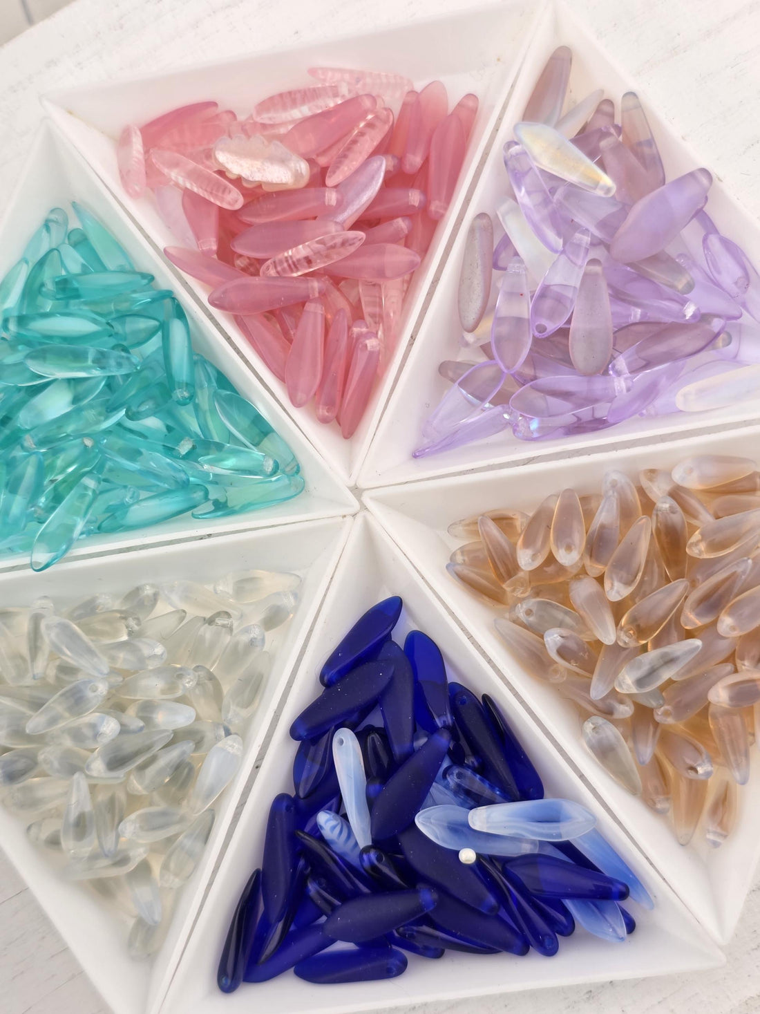 Czech 15mm Daggers & 12mm Bottom Drilled Drops | 15g | Japanese Seed Beads | Bead Weaving Embroidery Supply | DIY Jewelry