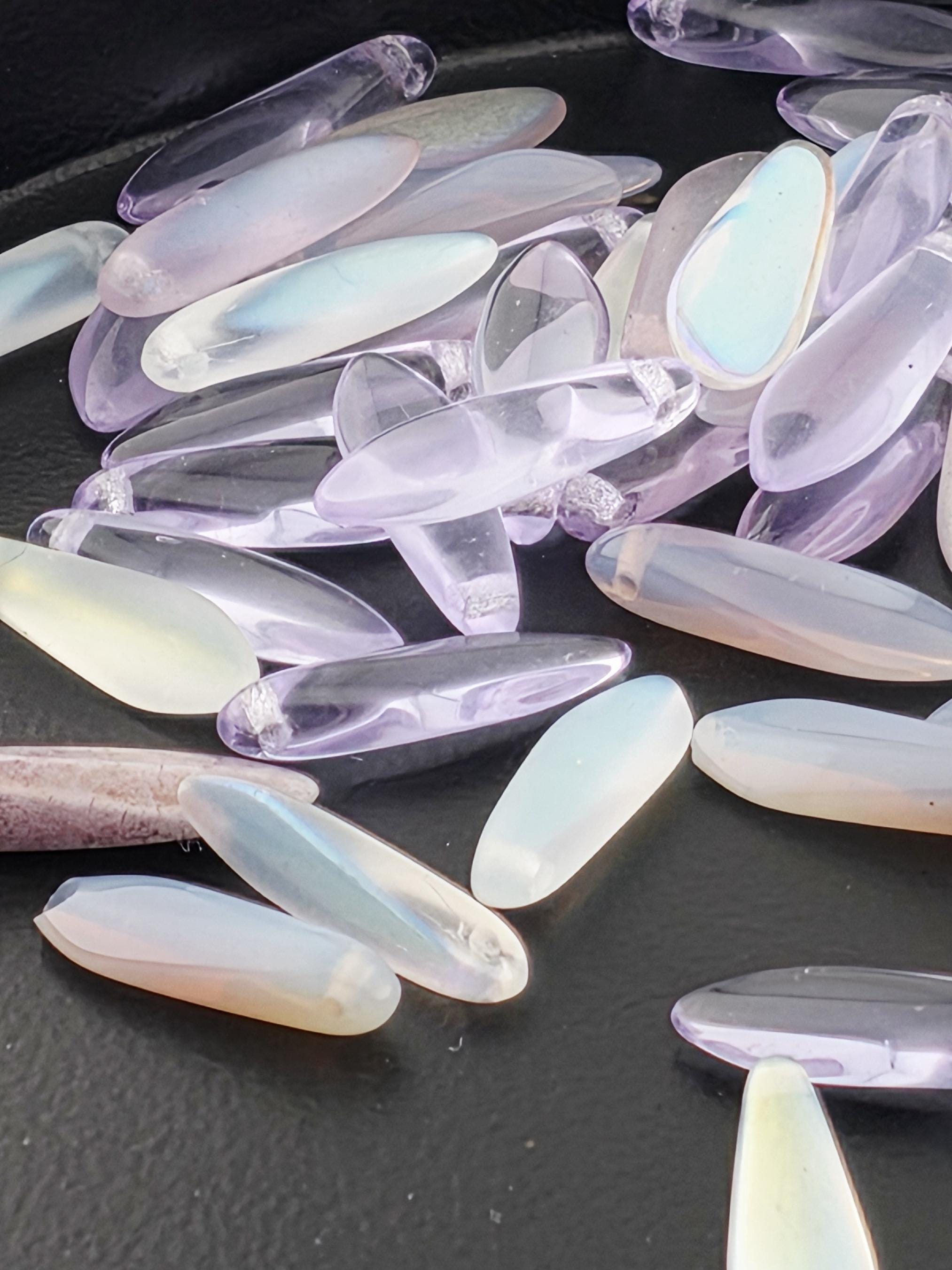 Czech 15mm Daggers & 12mm Bottom Drilled Drops | 15g | Japanese Seed Beads | Bead Weaving Embroidery Supply | DIY Jewelry