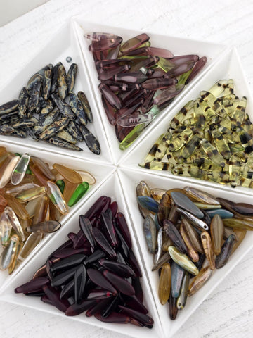 Czech Glass 15mm Dagger Mix | 15g | Japanese Seed Beads | Bead Weaving Embroidery Supply | DIY Jewelry