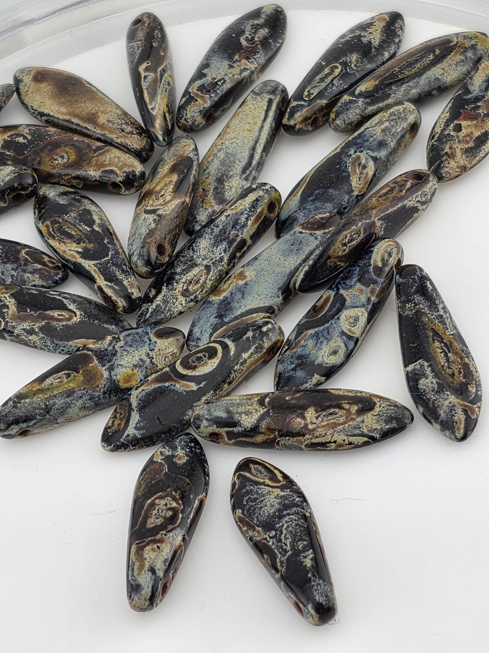 Czech Glass 15mm Dagger Mix | 15g | Japanese Seed Beads | Bead Weaving Embroidery Supply | DIY Jewelry