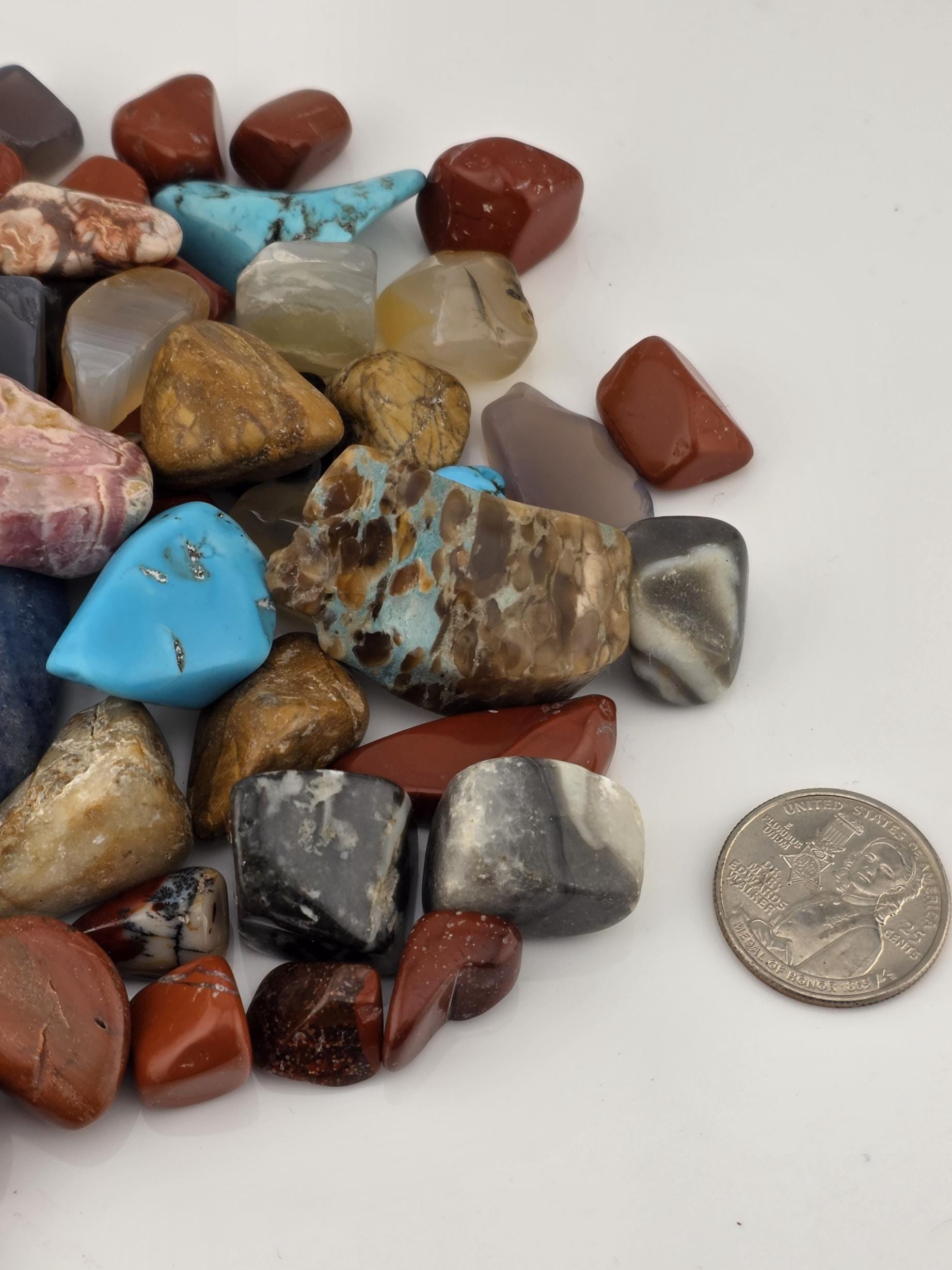 Tumbled Gemstone Mix Crystal Healing Stone Variety Chakra Set Natural Mineral Collection Display Piece Decoration Altar Meditation Therapy