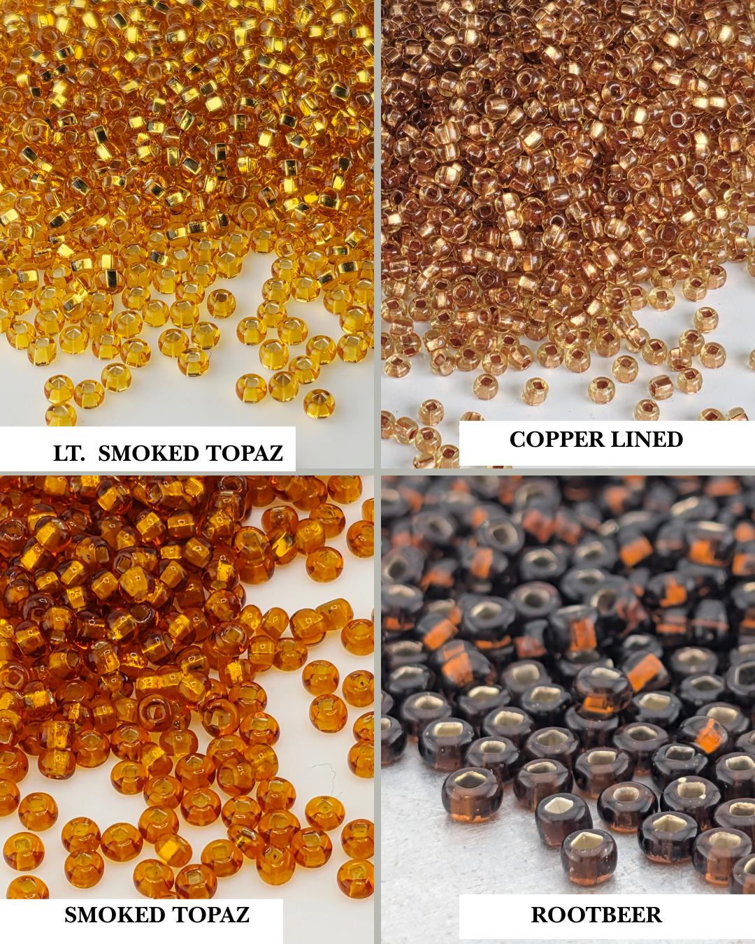 Transparent Copper Lined | Size 11 | 15g | Preciosa-Ornela Glass Seed Beads