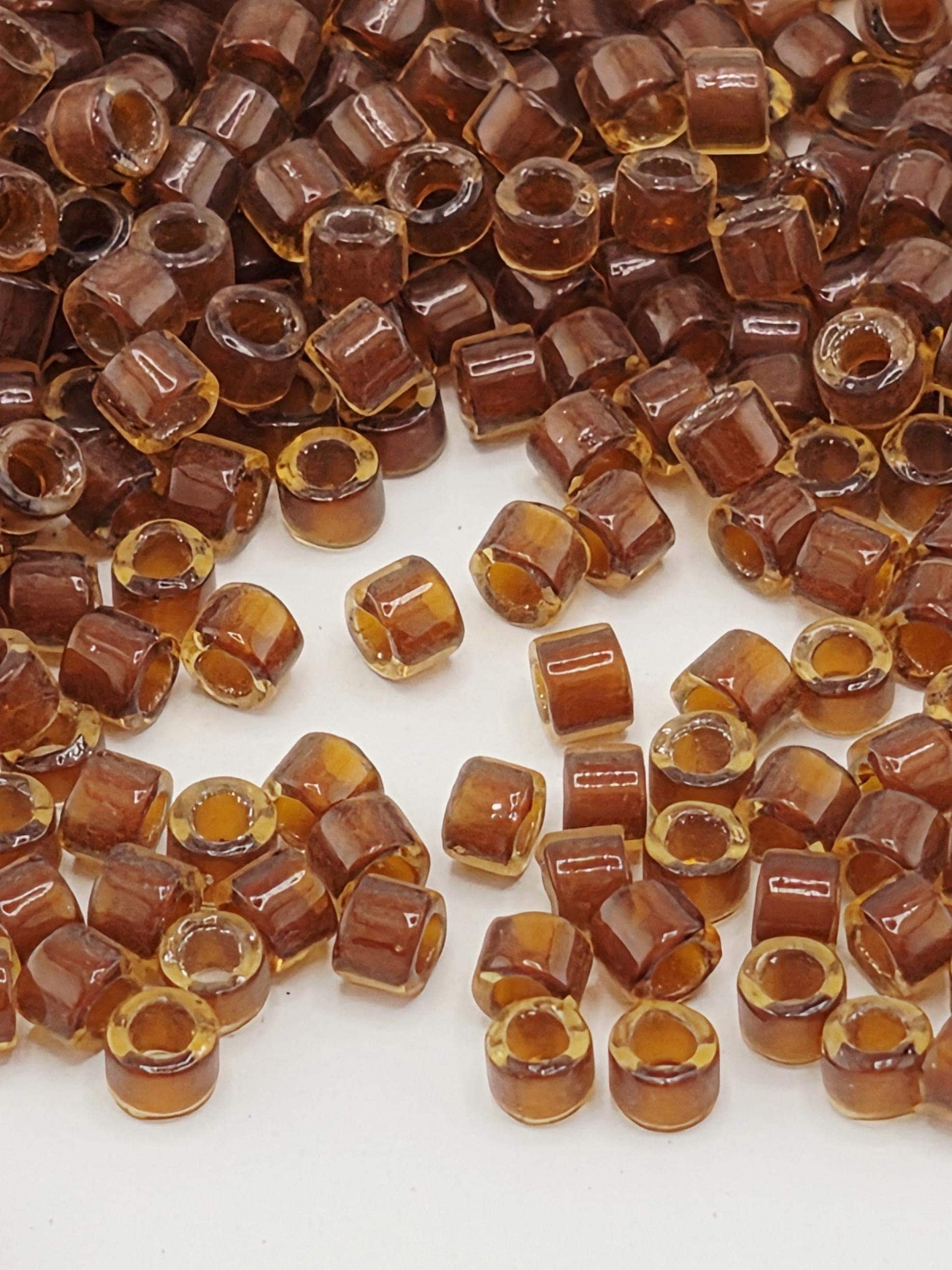 Golden Brown/Chocolate Inside Color Lined Sparkle | Size 11/0 | 7g | Japanese Seed Beads | Bead Weaving Embroidery Supply | DIY Jewelry
