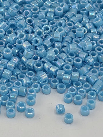 DB0164:Sky Blue Opaque Rainbow | Size 11/0 | 7g