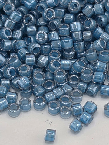 DB2054:Luminous Dusky Blue/Blue Inside Color Lined | Size 11/0 | 7g