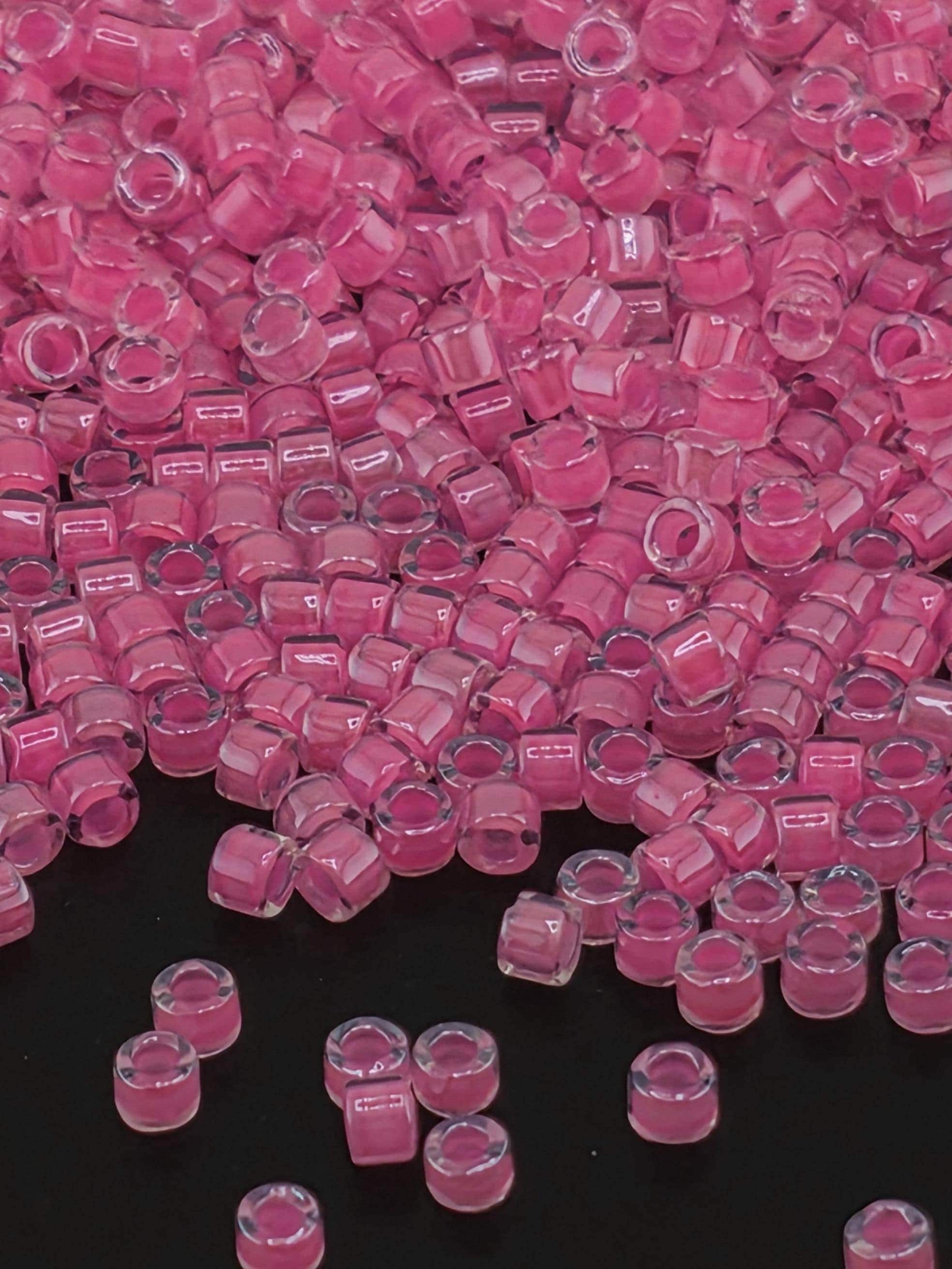 DB2036:Luminous Crystal Pink Inside Color Lined | Size 11/0 | 7g