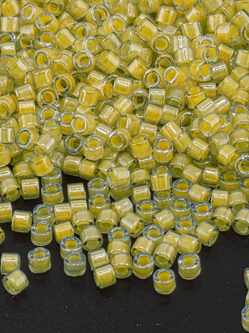 DB2041:Luminous Honeycomb/Crystal Inside Color Lined | Size 11/0 | 7g
