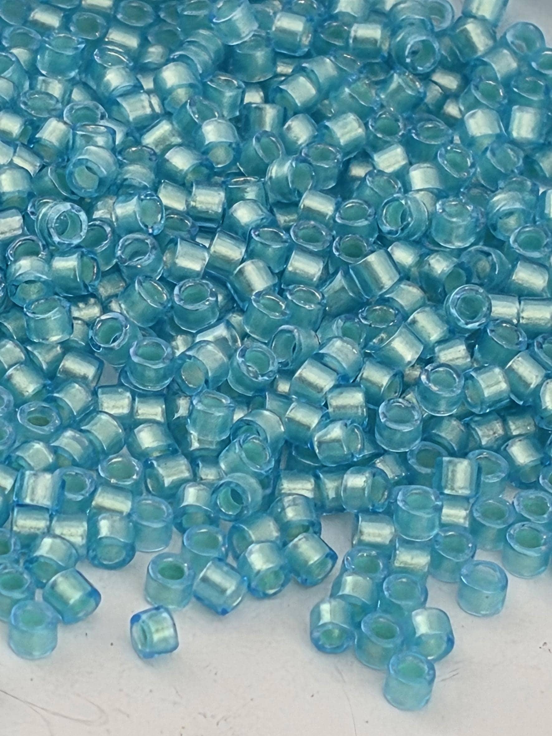 Azure/Ocean Wave T/Icl/P | Size 11/0 | 7g | Japanese Seed Beads | Bead Weaving Embroidery Supply | DIY Jewelry