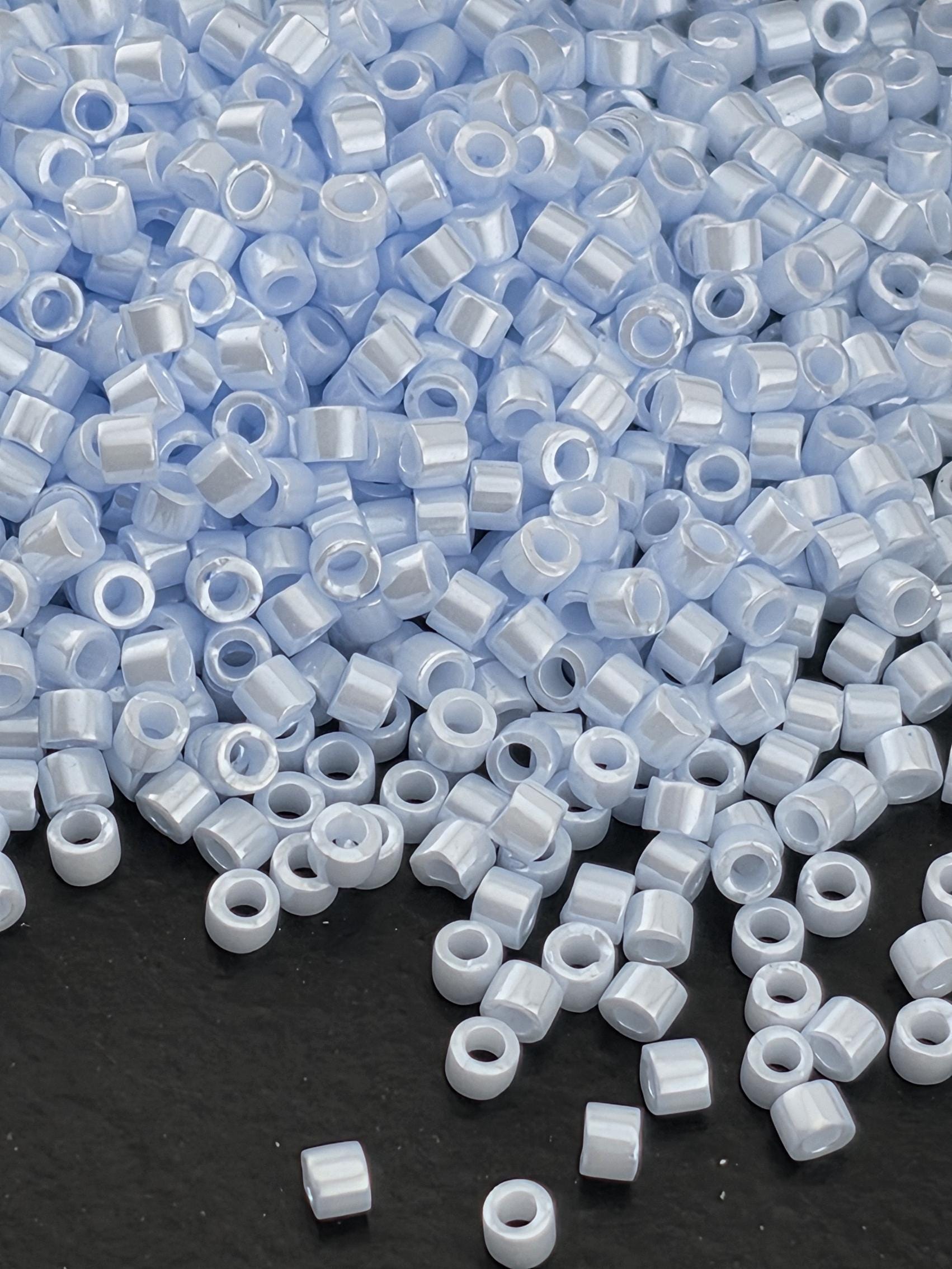 Arctic Blue Opaque Luster | Size 11/0 | 7g | Japanese Seed Beads | Bead Weaving Embroidery Supply | DIY Jewelry
