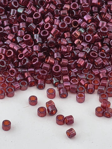 Ruby Translucent Inside Color Lined | Size 11/0 | 7g | Japanese Seed Beads | Bead Weaving Embroidery Supply | DIY Jewelry