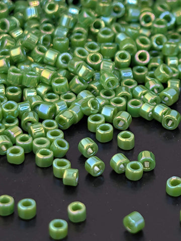 DB0163:Green Opaque Rainbow | Size 11/0 | 7g