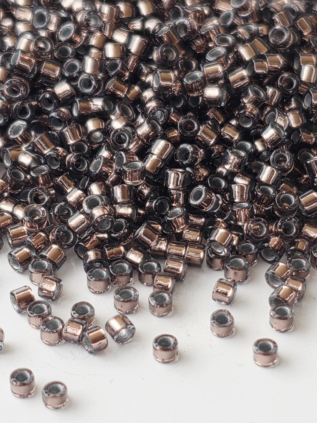Grey/Copper ICL | Size 11/0 | 7g | Japanese Seed Beads | Bead Weaving Embroidery Supply | DIY Jewelry