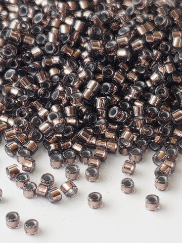 Grey/Copper ICL | Size 11/0 | 7g | Japanese Seed Beads | Bead Weaving Embroidery Supply | DIY Jewelry