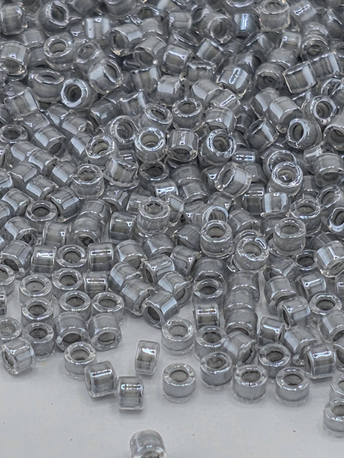 DB2392:Arctic Silver Inside Color Lined Duracoat | Size 11/0 | 7g
