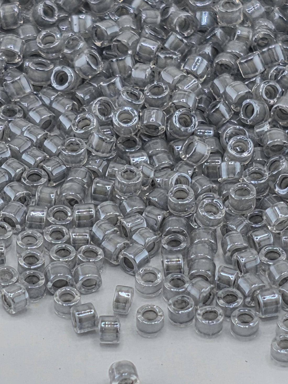 Arctic Silver Inside Color Lined Duracoat | Size 11/0 | 7g | Japanese Seed Beads | Bead Weaving Embroidery Supply | DIY Jewelry