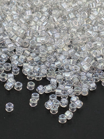 Crystal/White Translucent Inside Color Lined Pearl | Size 11/0 | 7g | Japanese Seed Beads | Bead Weaving Embroidery Supply | DIY Jewelry