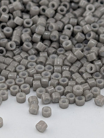 Rhino Grey Dc/O(D) | Size 11/0 | 7g | Japanese Seed Beads | Bead Weaving Embroidery Supply | DIY Jewelry