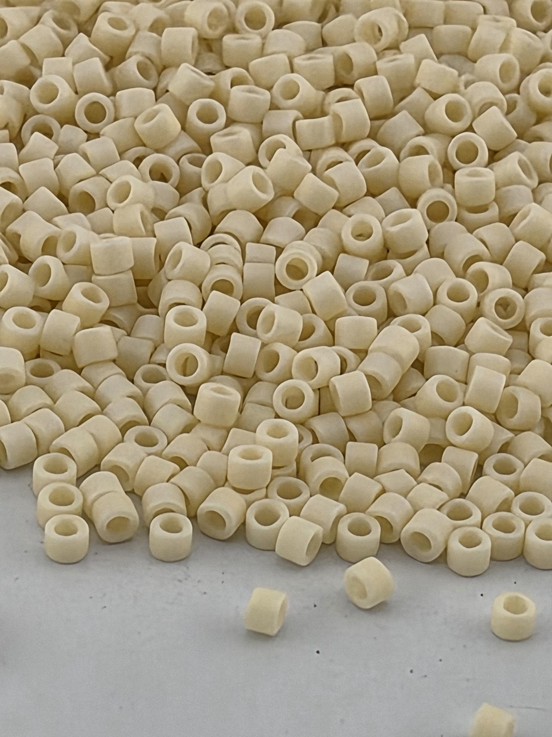 Cream Opaque Matte Rainbow | Size 11/0 | 7g | Japanese Seed Beads | Bead Weaving Embroidery Supply | DIY Jewelry