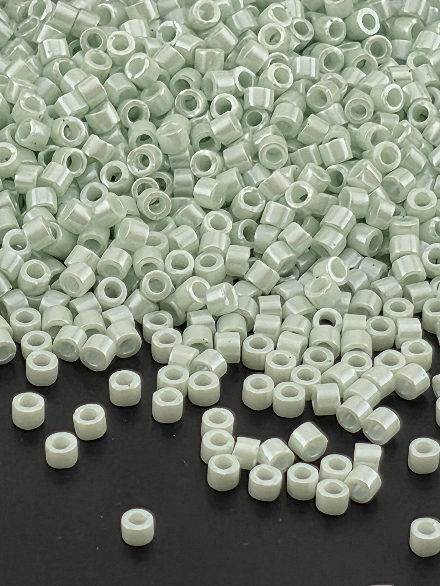 Cool Mint Opaque Luster | Size 11/0 | 7g | Japanese Seed Beads | Bead Weaving Embroidery Supply | DIY Jewelry