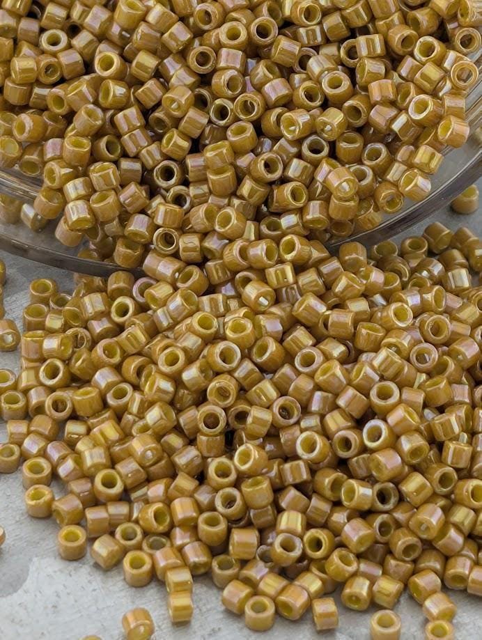 Golden Delicious Opaque Glazed | Size 11/0 | 7g | Japanese Seed Beads | Bead Weaving Embroidery Supply | DIY Jewelry