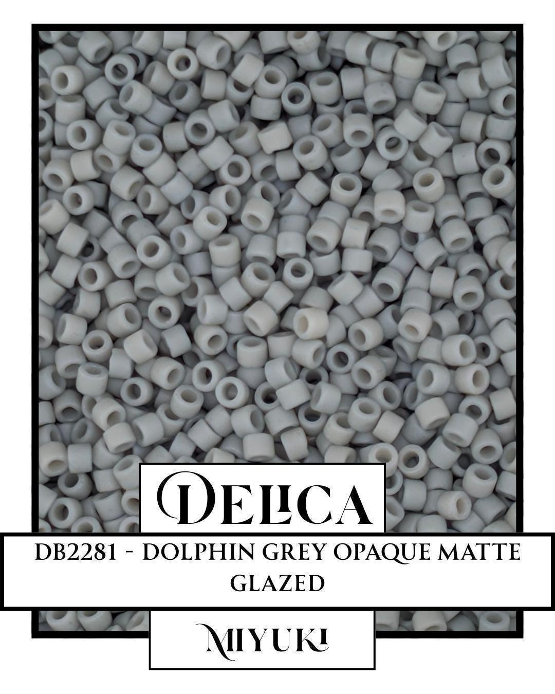 Dolphin Grey Opaque Matte Glazed | Size 11/0 | 7g | Japanese Seed Beads | Bead Weaving Embroidery Supply | DIY Jewelry