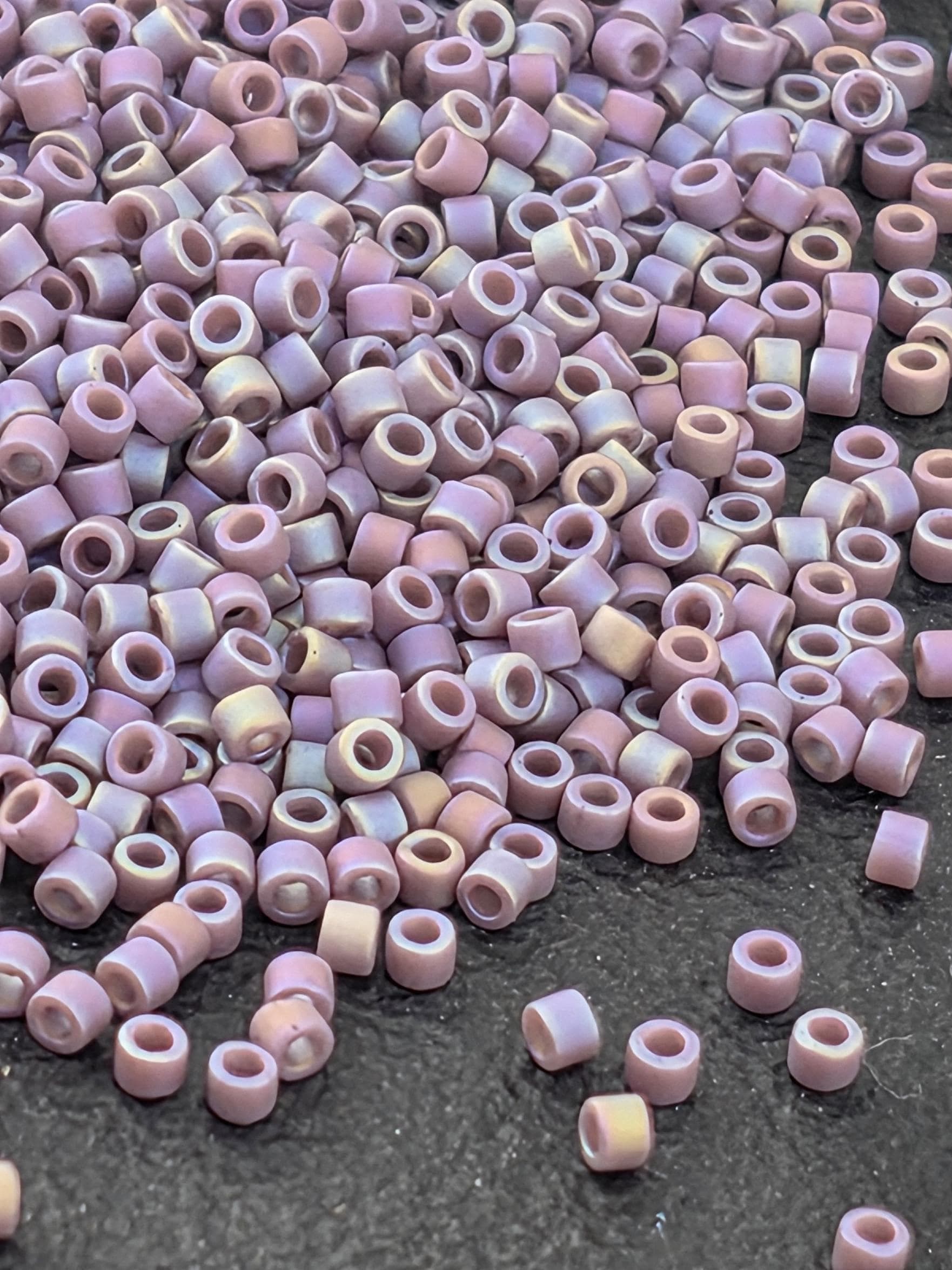 DB2322:Russian Sage Opaque Matte Glazed Rainbow Miyuki Delica (Size 11, 7 grams, ~1400 beads)