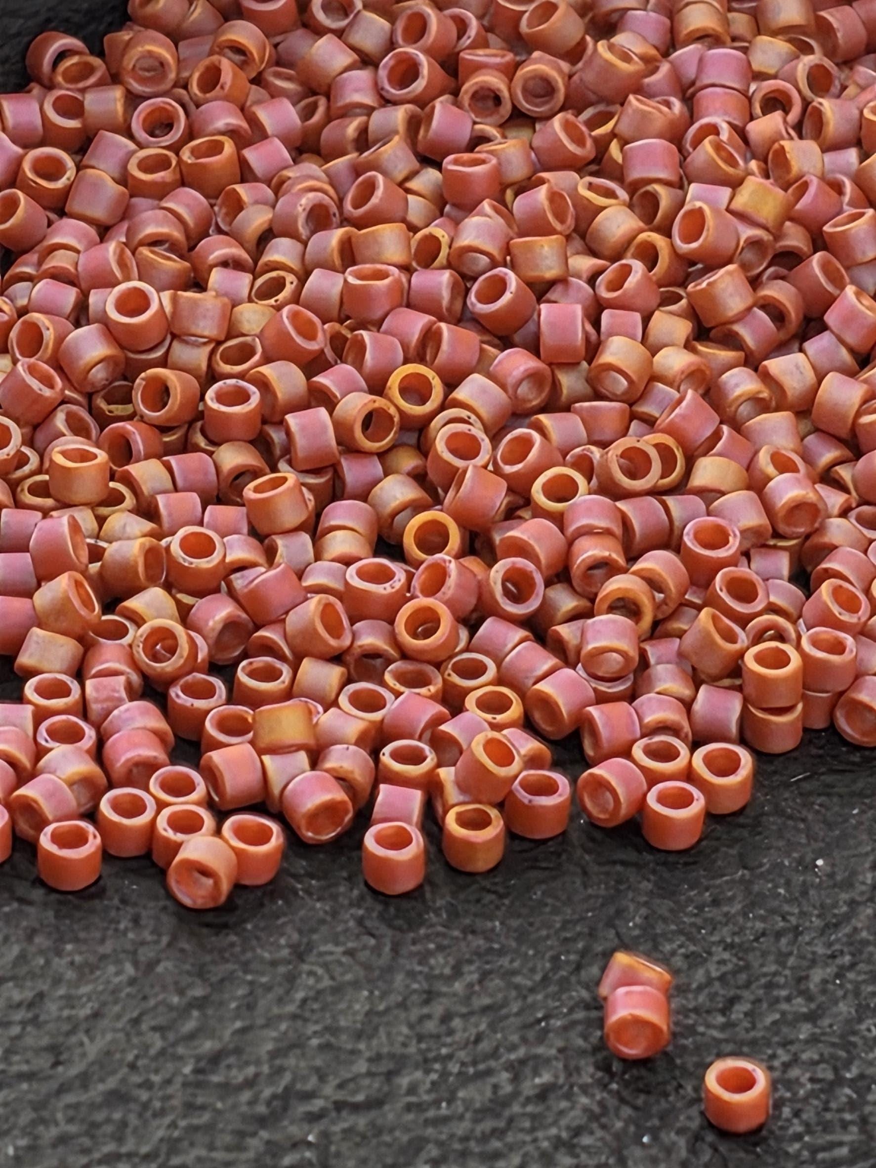 DB2306:Punch Opaque Matte Glazed Rainbow | Size 11/0 | 7g