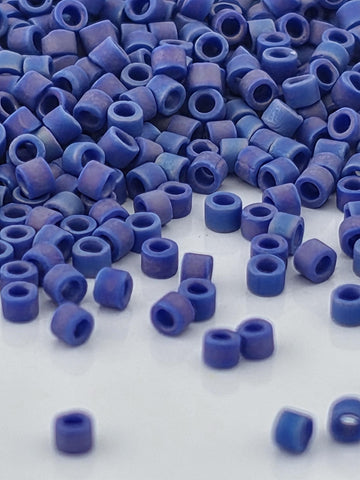 DB0880:Cobalt Opaque Matte Rainbow | Size 11/0 | 7g