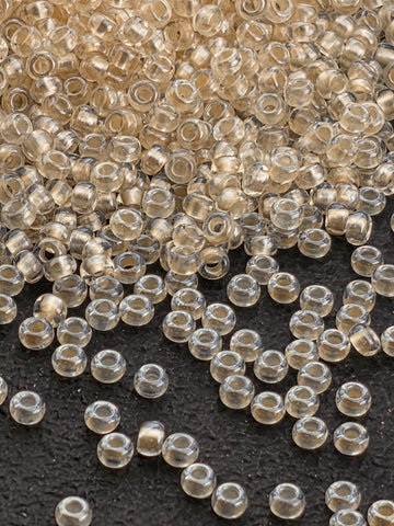 Translucent Salmon PearlLined Crystal Clear | Size 11 | 15g | Preciosa-Ornela Glass Seed Beads | Czech Seed Beads