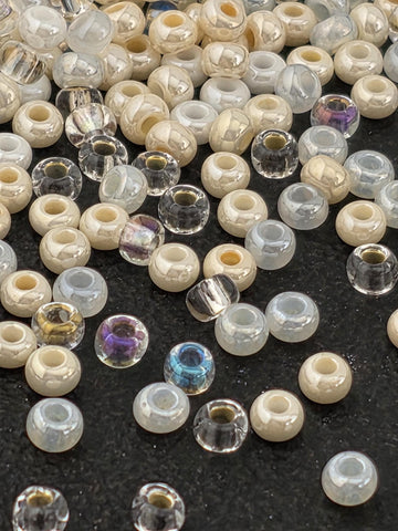 Rocaille MultiWhite Mix | Size 8 | 15g Pkg | Preciosa-Ornela Glass Seed Beads